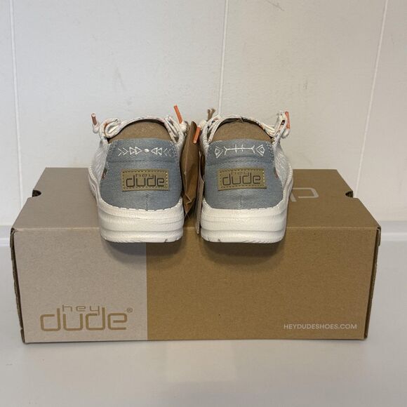 Hey Dude Wendy Shoes Womens Size 5 Boho White Crochet Natural Collection Casual - Picture 5 of 13